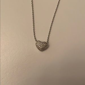Swarovski reversible heart necklace 925
